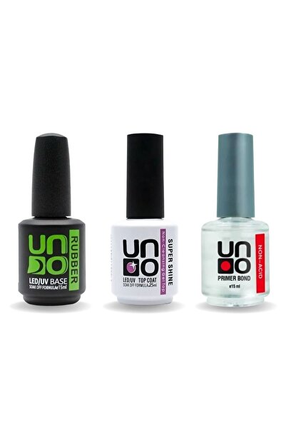 Anil Professional Cosmetics Uno Rubber Base Coat ,top Coat , Primer Süper 3'l...