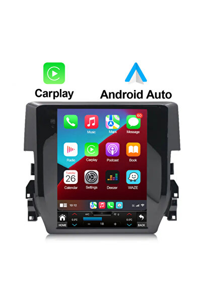 EXVOL HONDA CİVİC FC 5 ANDROİD TESLA MULTİMEDYA 2GB/32GB HD IPS EKRAN KAMERA HEDİYELİ
