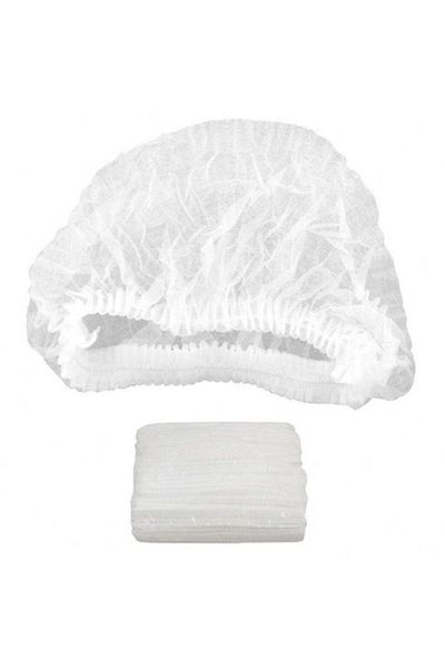 Easy Disposable 100 Pieces White Bonnet
