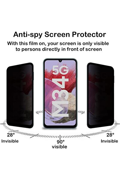 aheaks Samsung Galaxy M34 Uyumlu  5G Nano Hayalet Ekran Koruyucu Kırılmaz Cam