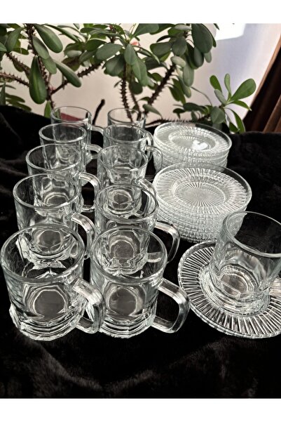 DİBA AVM New Trend 24 Piece Tea Set - 12 Cup Mug Set
