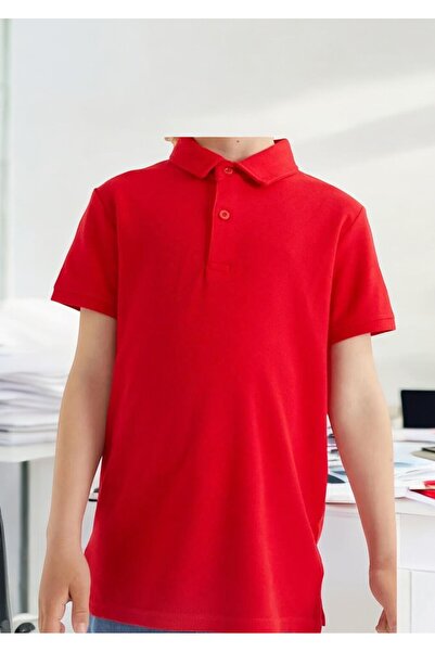 White Velvet Tricou pentru copii/adolescent cu gât polo din bumbac - mânecă s...