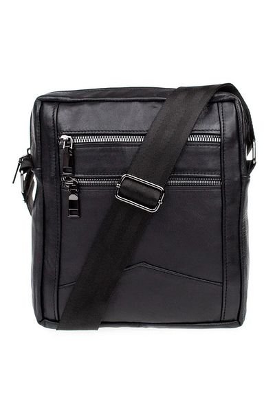 Erzeno Ανδρική τσάντα Freebag από γνήσιο ποιοτικό δέρμα μαύρο