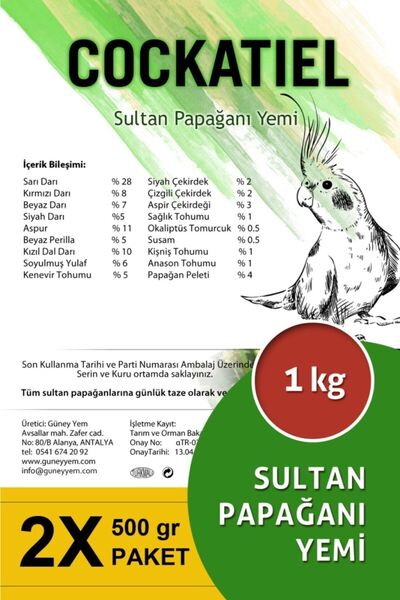 Dal Darı Net Sultan Papağanı Yemi 1000 gr (2 X 500 gr) Spy-1