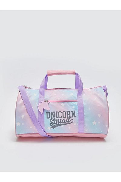 LC Waikiki Geantă sport pentru fete cu imprimeu Unicorn 40x19x21