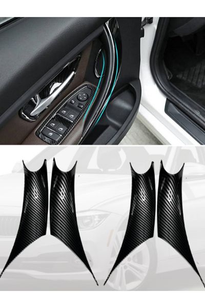 PARCAHATTI Inner Door Handle Cover for BMW 3 Series F30,F31, F32, F36 4 pcs Suit Carbon (Parcahatti)