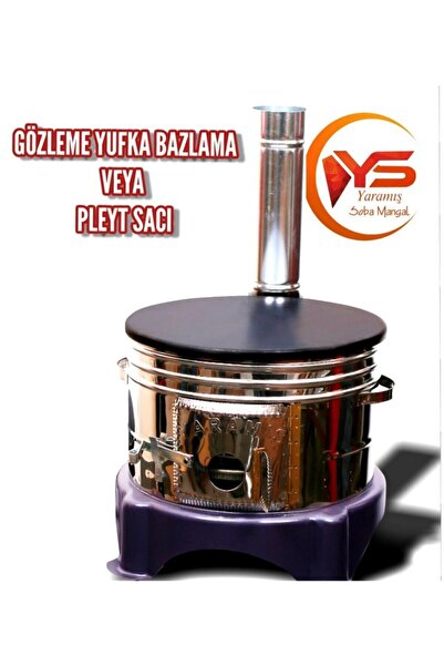 Ys YARAMIŞ Full Çift Musluklu Semaverli Güveç Mangal Toprak Tandır Kavurma Tavası Ve Ayrı Gözleme Saç Kamp Soba
