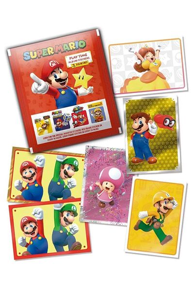 Panini Super Mario Sticker Cards - 5 Pack Decal Sticker Sticker