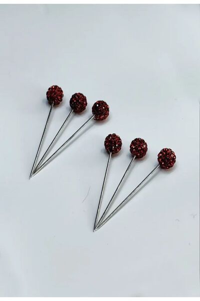 mim eşarp 6 Καρφίτσες Κασκόλ από Κρυστάλλινη Πέτρα