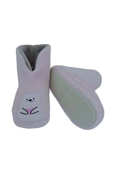 Chirpy Beea - Pink Women's Slippers with Teddy Bear