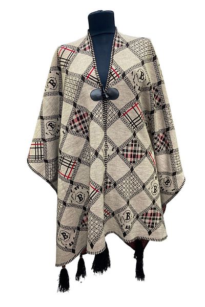 mim eşarp Akmoda Thick Winter Knitwear Long Poncho