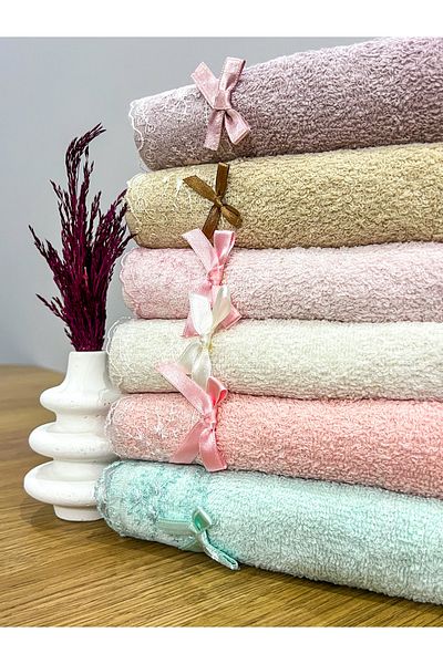 AYHANHOME Цветни памучни кухненски кърпи от 6 части - връзки и панделка, 30X50