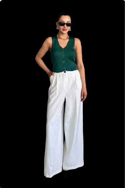 aytenli Standard Size Knitwear Vest - Buttoned Front