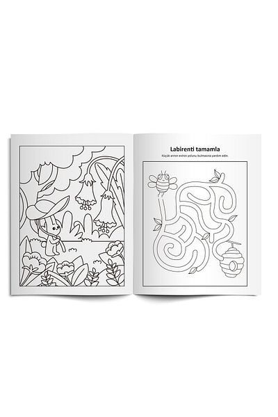 Lino Lino Paint - Activity Book Animals A4 Size (Removable)