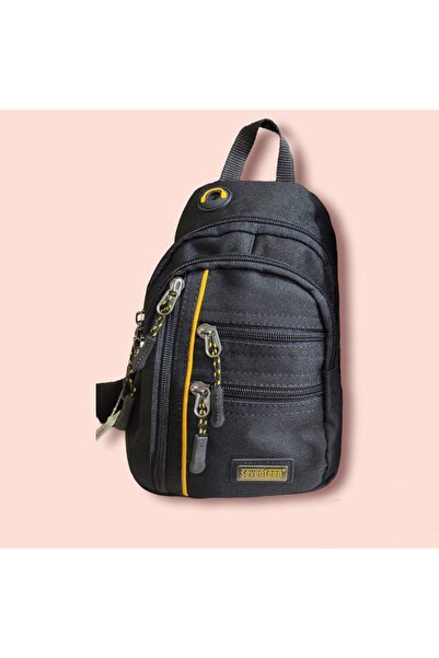Dadacuq Sedamnaest pet odjeljaka crna torba za rame Bodybag