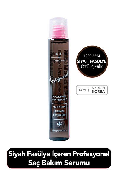 Jigott Jigott Black Bean Hair Ampoule - 13 ml Moisturizing Nourishing Hair Care Serum Containing Black Beans
