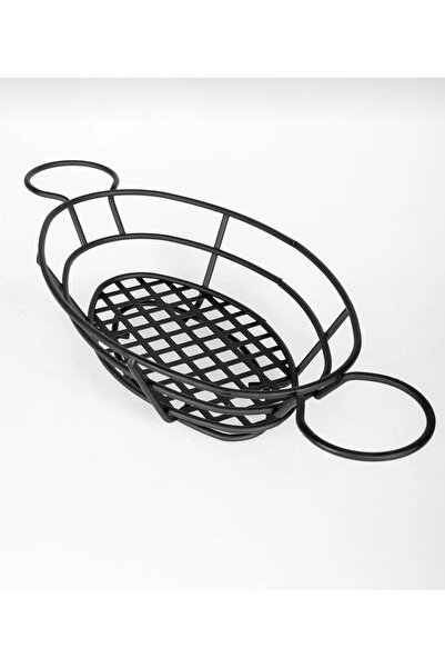 AYZ 23X15Cm Small Size Oval Serving Basket with Sauce Bowl Compartment - Potato, Roast, Cafe