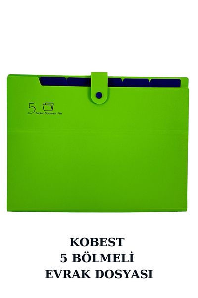 Kobest A4 STRAP 5 COMPARTMENT BRIEFCASE - GREEN - PURPLE