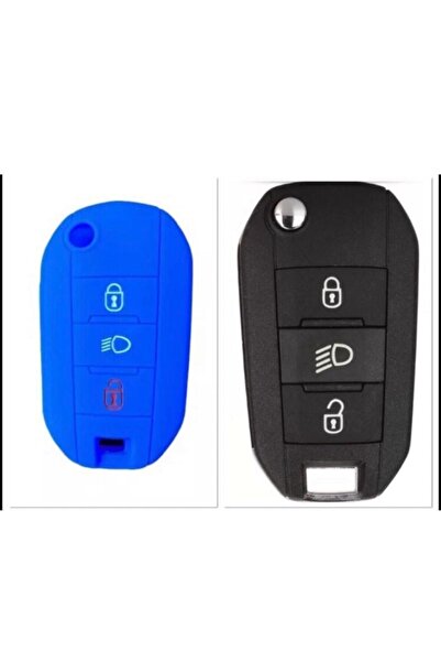 ŞENYILDIZ AKSESUAR حافظة حماية لمفتاح السيليكون Citroen New C3 Aircross باللو...