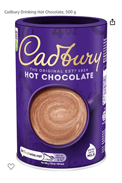 Clipper Cadburry Instant Sıcak Çikolata Tozu 500 gr