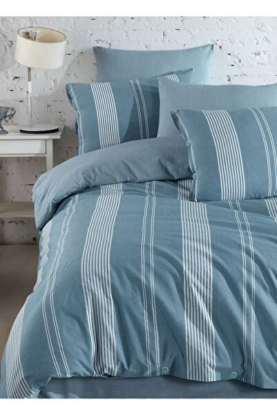 VENICA MASCUSE Double Quadruple Pillow Duvet Cover Set - Natural Calors, Elastic Caesar