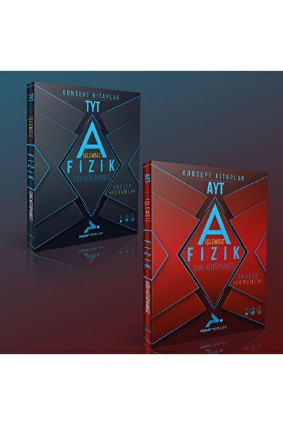 paraf yayınları Paraf Yayınları Tyt-Ayt İşlemsiz Fizik Soru Kütüphanesi (2 Ki...