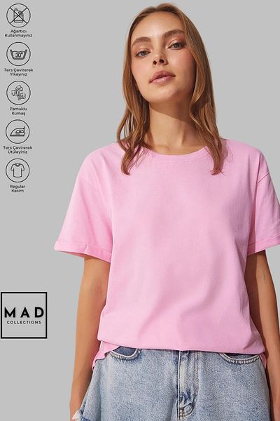 MAD COLLECTİON MAD COLLECTION Unisex Oversize Crew Neck Lola Bunny Βαμβακερό εμπριμέ κοντομάνικο μπλουζάκι