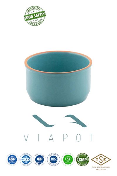 Viapot Inegöl Soil Hot Pot Yogurt Bowl Full Glazed Pottery 15.5X9Cm 1100ml