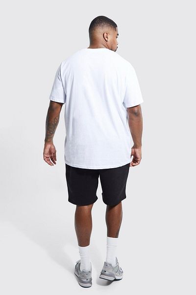 KAWEAR Large Size Cotton 2 Thread Straight Shorts - Man Printed