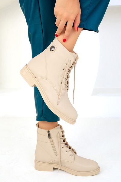 SOHO Béžové Bootie dámské boty - Model 19552