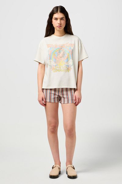 WRANGLER Vintage weißes Girlfriend-T-Shirt