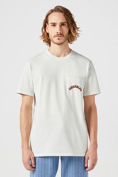 WRANGLER Vintage grafikai mintás póló - fehér