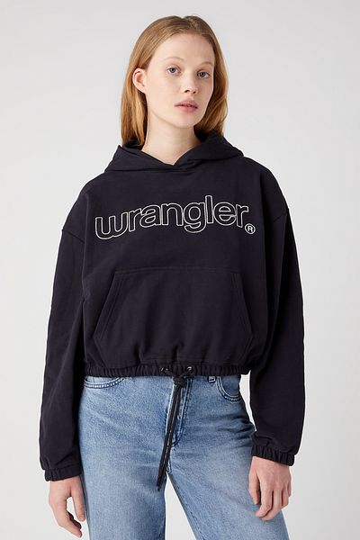 WRANGLER Černá mikina s kapucí