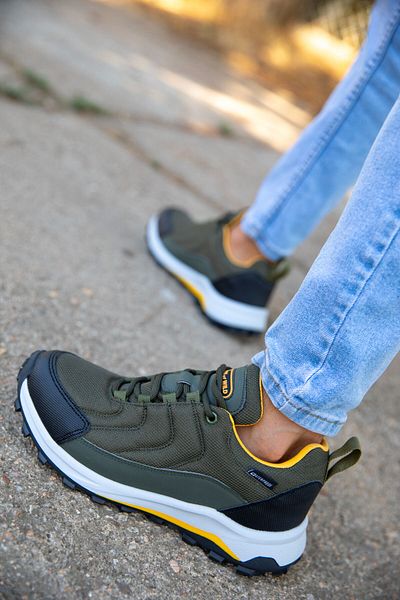 SOHO Herren-Sneaker 19633 – Modell Khaki und Gelb