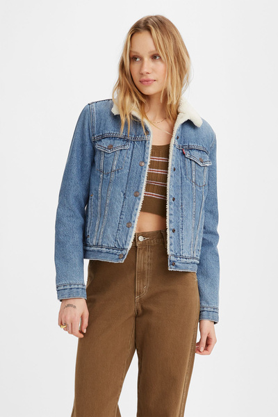 Levi's Modré Jeans Péřová Bunda Pro ženy A Dívky