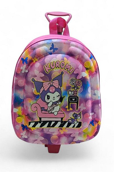 Baginn Kuromi - Rucsac cu relief 3D pentru fete cu racletă pentru grădiniță