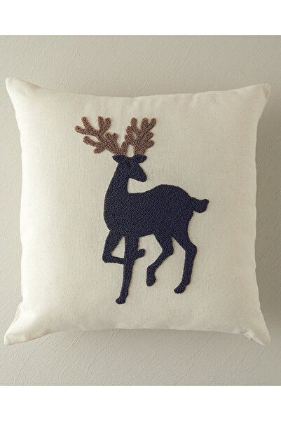 English Home Magical Deer Kırlent Kılıfı Ekru
