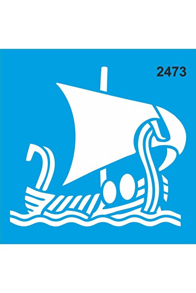 StencilSepeti سفينة الفايكنج - قالب رسم استنسل 30x30