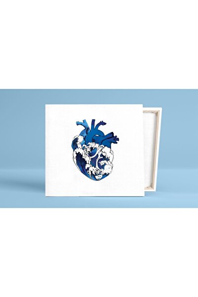 Prof Pictură pe pânză cu valuri de inimă, cadou decorativ