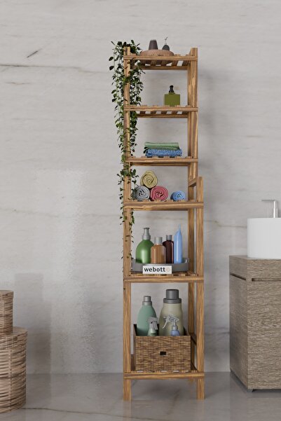 dekoriker منظم الحمام مع 6 أرفف - رف مطبخ للحمام متعدد الأغراض Yakm - mob220