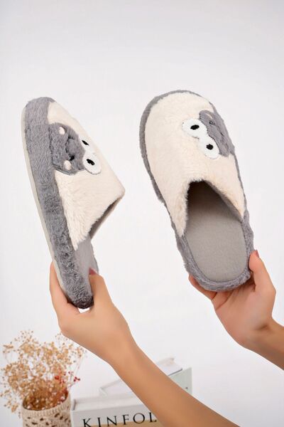 StWenn Ορθοπεδική Βάση Λούτρινες Γυναικείες Παντόφλες Σπιτιού - Φιγούρα Βάτραχου, Ήσυχη