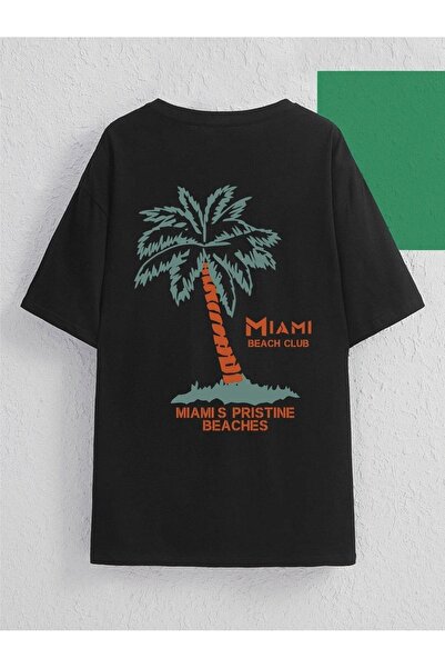 Pink Sky МІАМІ ПРИНТОВАНІ ЖІНОЧІ ТА ЧОЛОВІЧІ ОВЕРСІЗ Т-ШОРТИ