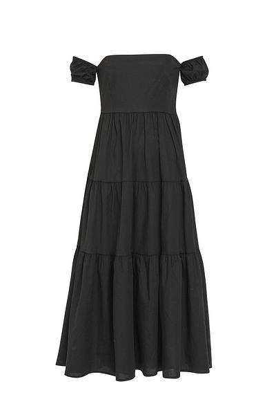 Quzu Rochie neagră cu umeri