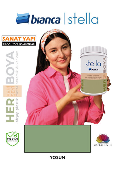 Bianca Stella Su Bazlı Boya Fayans-Mermer-Tezgah-Kapı-Dolap-İç Cephe-Dönüşüm-Mutfak-Banyo-Plastik-Ahşap