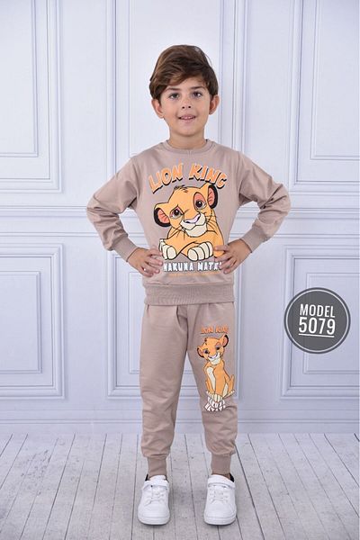 MGD Lion King Printed Two Thread Combed Cotton Double Suit