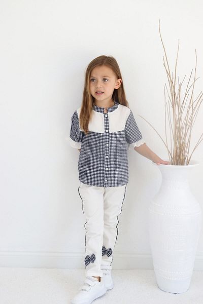 Sevimli Bluz, Shirt, Summer, Summer Set, Trousers, Pants Set, Girl