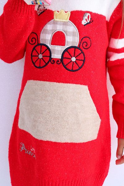 Sevimli Girl's Knitwear Sweater with Beret and Neck Collar - Set of 3