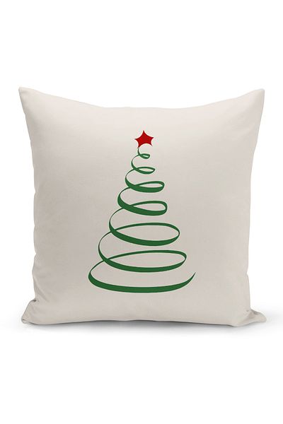Bertille Home New Year Series - Double Sided Digital Printed 4-Piece Throw Pillow Cover Set (Christmas Christmas Cushion Cover)
