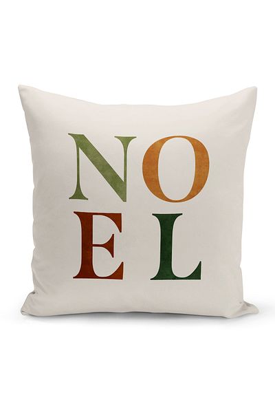 Bertille Home New Year Series - Double Sided Digital Printed 4-Piece Throw Pillow Cover Set (Christmas Christmas Cushion Cover)