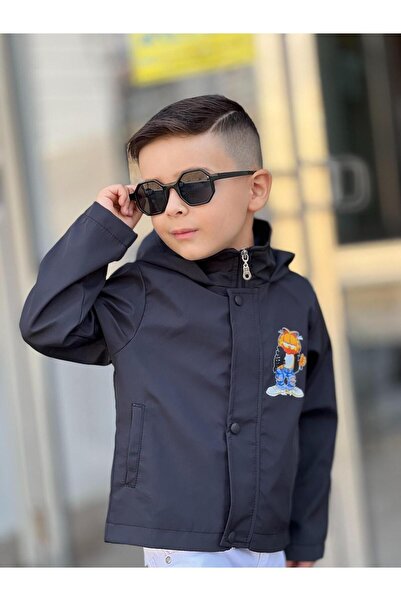 gül garden Boy's Trench Coat-Raincoat-Windbreaker Water and Windproof